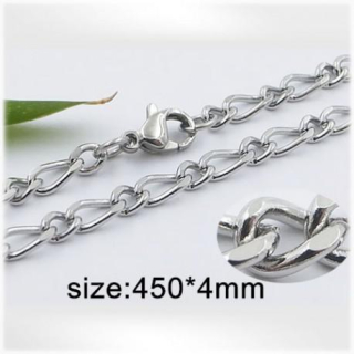 Ocelový náhrdelník - Hmotnost: 11g, 450*4mm